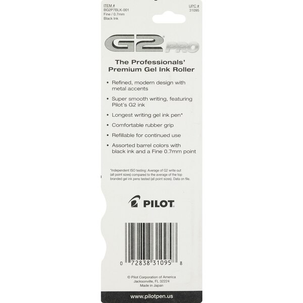 Pilot Retractable Gel Ink Rolling Ball Black