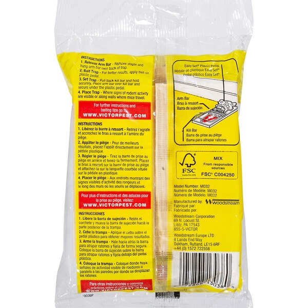 Victor Easy Set Mouse Traps, 4 Pack