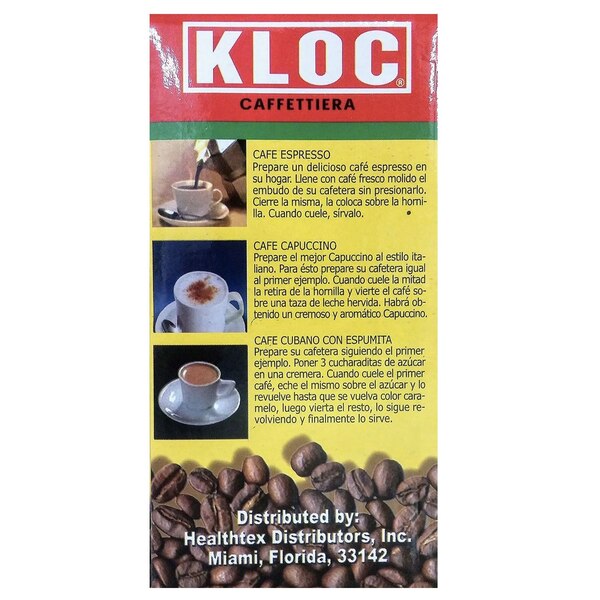 KLOC, Aluminum Stovetop Espresso Maker, 1 CUP