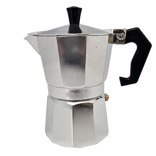 KLOC 3-Cup Espresso Coffee Maker Stovetop, Aluminum