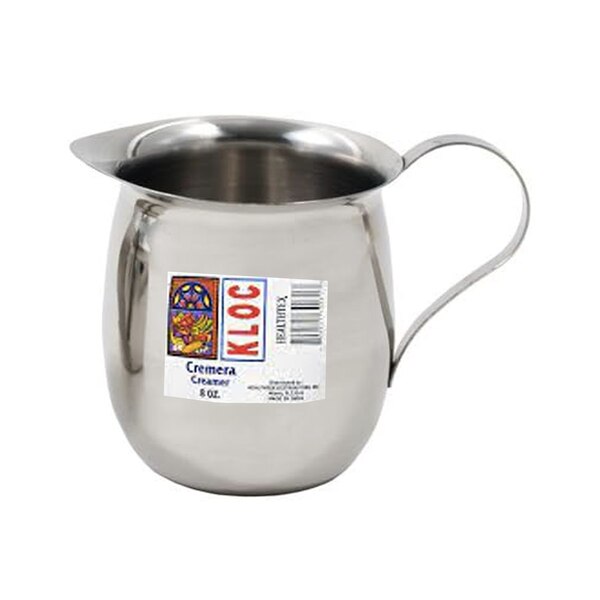KLOC 8 OZ Bell-Shaped Stainless Steel Creamer with Handle