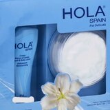 Hola Spain Hand and Body Lotion & Talcum Powder Gift Set for Delicate Skin, Blue, thumbnail image