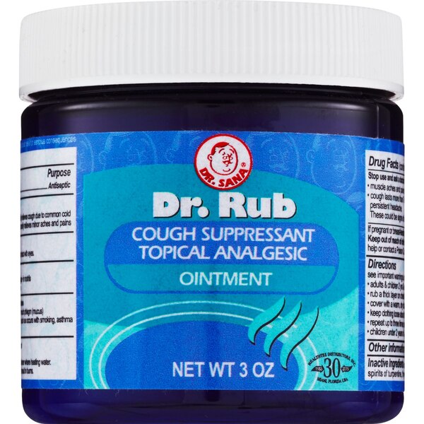 Dr. Sana Dr. Rub Cough Suppressant Topical Analgesic, 3 OZ
