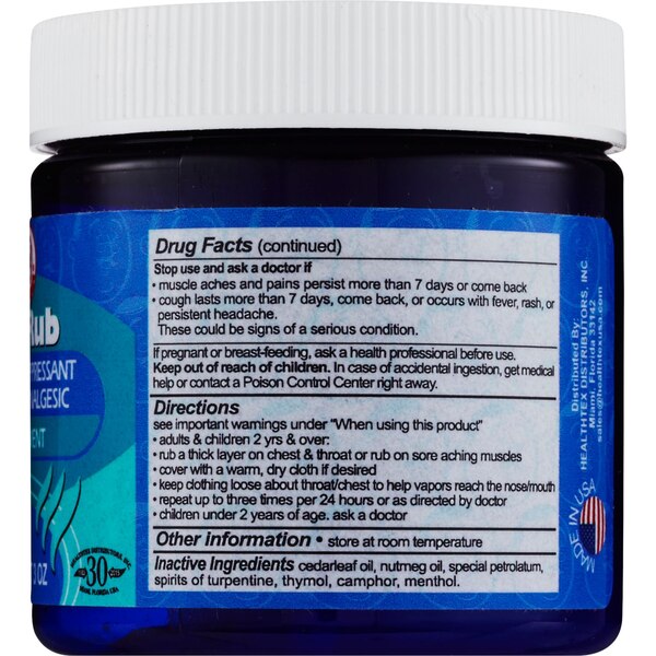 Dr. Sana Dr. Rub Cough Suppressant Topical Analgesic, 3 OZ