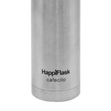 KLOC Happiflask 8.8 OZ Stainless Steel Thermos, Bullet-Shape, Silver, thumbnail image