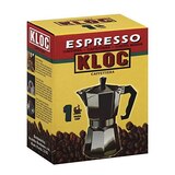 KLOC 1-Cup Stovetop Espresso Coffee Maker, Aluminum, Silver, thumbnail image