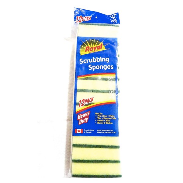 Royal Heavy Duty Scrubbing Sponges, 12 CT