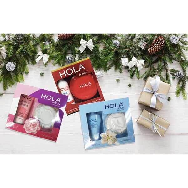 Hola Spain Gift Set, Talcum Powder and Hand and Body Cream