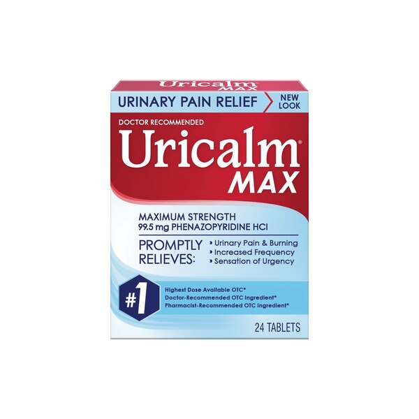 Uricalm Maximum Strength Urinary Pain Relief Tablets, 24 CT