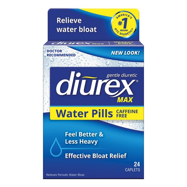 Diurex Max Water Caplets - Cápsulas sin cafeína