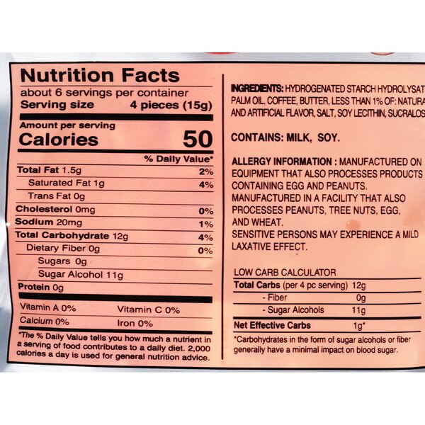 Coffee Rio Sugar Free Original Coffee Candy , 3 oz