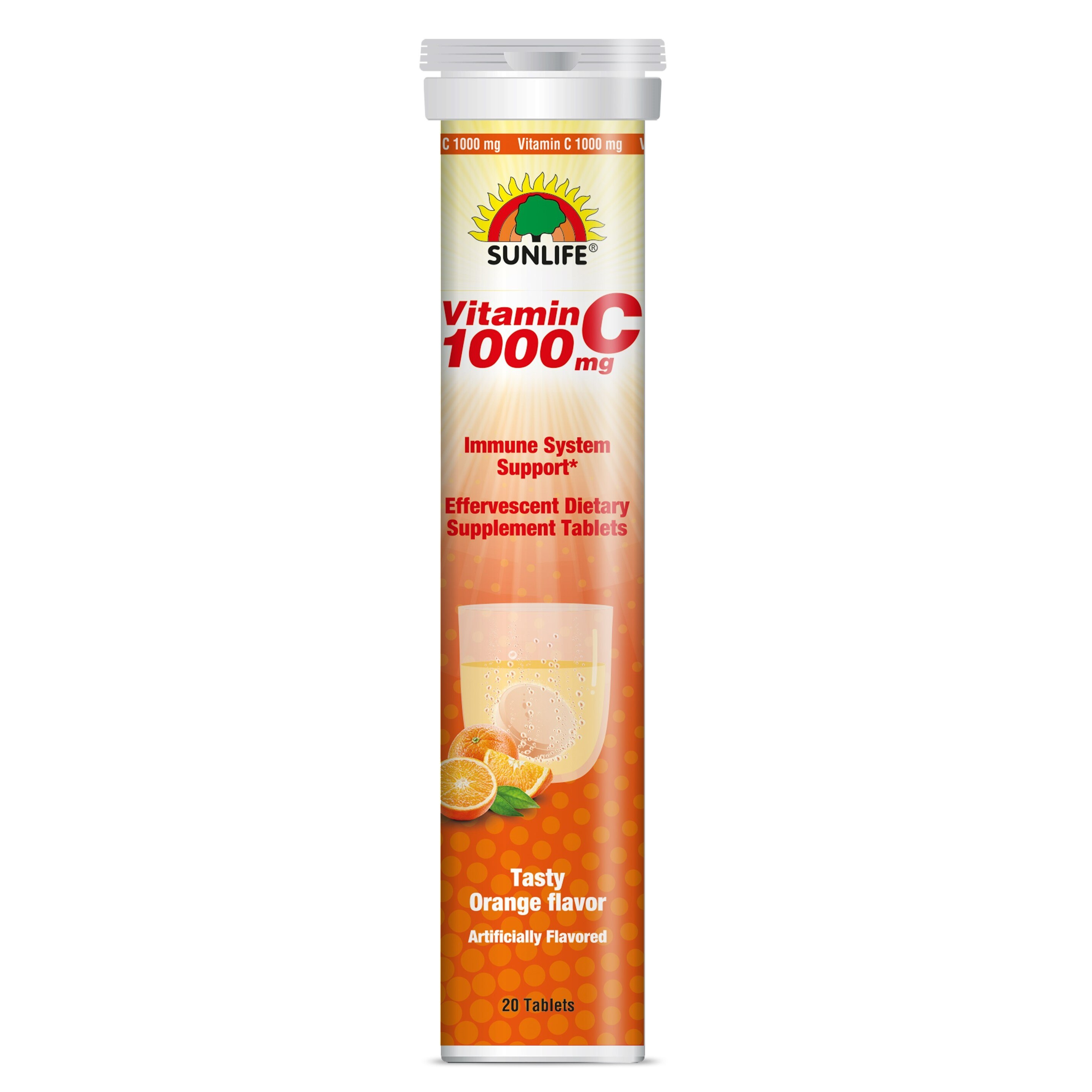 Sunlife Vitamin C 1000mg Effervescent Tablets, 20 CT