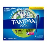 Tampax Pearl Tampons with LeakGuard Braid, Unscented, Super, thumbnail image 1 of 13
