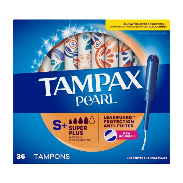 Tampax Pearl Tampons, Super Plus, 36 CT