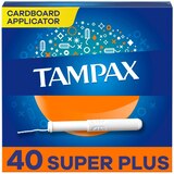Tampax Cardboard Tampons, Anti-Slip Grip, LeakGuard Skirt, Unscented, Super Plus, thumbnail image