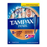 Tampax Pearl Tampons with LeakGuard Braid, Unscented, Super Plus, thumbnail image 1 of 12