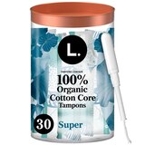 L. Organic Cotton Super Tampons, 30 CT, thumbnail image