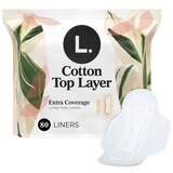 L. Organic Ultra Thin Panty Liners, Extra Long, 80 CT, thumbnail image