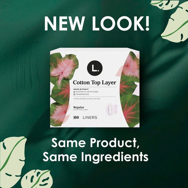 L. Organic Ultra Thin Panty Liners, Extra Long, 80 CT
