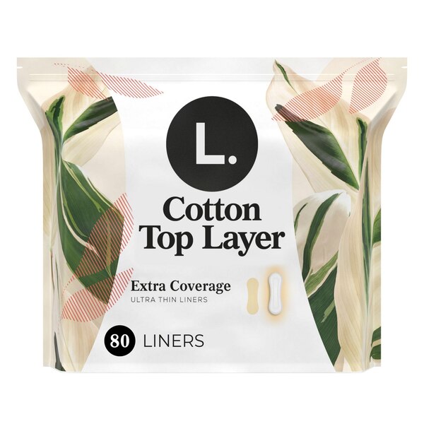 L. Organic Ultra Thin Panty Liners, Extra Long, 80 CT