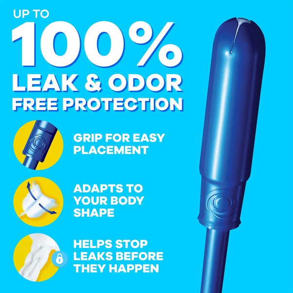 Tampones Tampax Pearl con LeakGuard Braid, sin fragancia, Light/Regular/Super