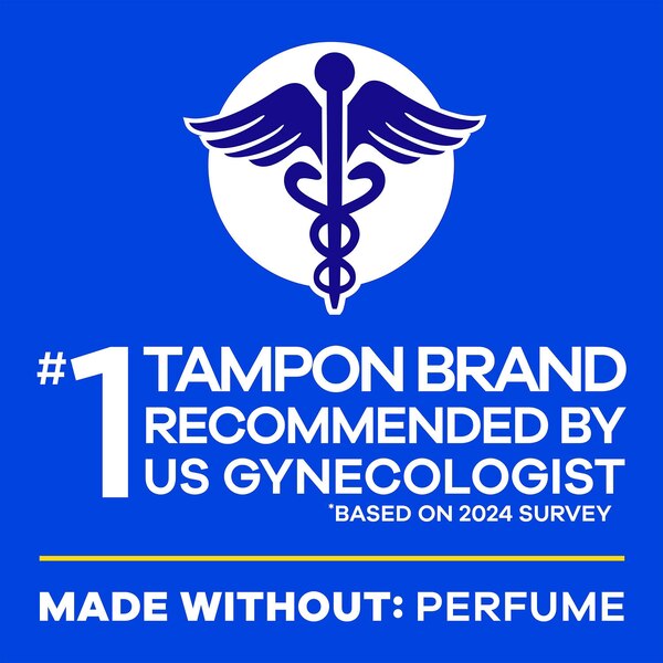 Tampones Tampax Pearl con LeakGuard Braid, sin fragancia, Light/Regular/Super