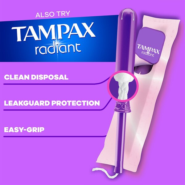 Tampones Tampax Pearl con LeakGuard Braid, sin fragancia, Light/Regular/Super
