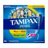 Tampax Pearl Tampons Regular/ Super Absorbancy, 34 CT, thumbnail image