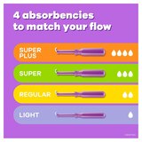 Tampax Radiant Plastic Tampons, Unscented, Regular, thumbnail image 3 of 9