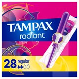 Tampax Radiant Plastic Tampons, Unscented, Regular, thumbnail image