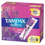 Tampax Radiant Plastic Tampons, Unscented, Regular, thumbnail image