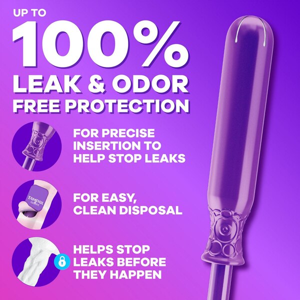 Tampax Radiant Plastic Tampons, Unscented, Super