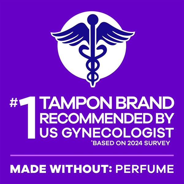 Tampax Radiant Plastic Tampons, Unscented, Super