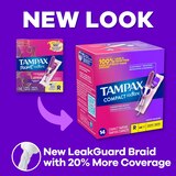 Tampax Pocket Radiant Compact Tampons Duo Pack Regular/Super Absorbency, Unscented, 28 Count, thumbnail image 2 of 14