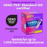 Tampax Pocket Radiant Compact Tampons Duo Pack Regular/Super Absorbency, Unscented, 28 Count, thumbnail image 4 of 14