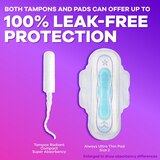 Tampax Pocket Radiant Compact Tampons Duo Pack Regular/Super Absorbency, Unscented, 28 Count, thumbnail image 5 of 14