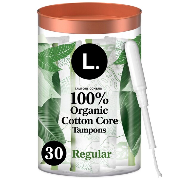 L. Organic Cotton Regular Tampons, 30 CT