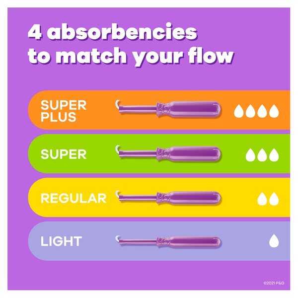 Tampax Radiant Tampons Light Absorbency, Unscented, 28 CT