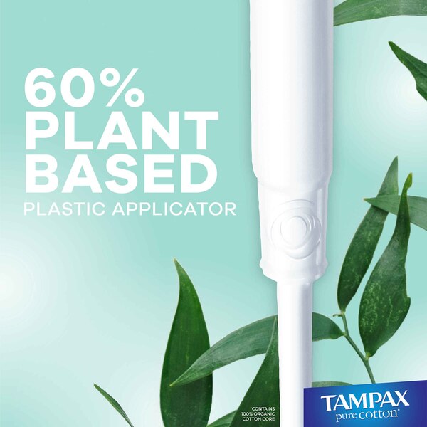 Tampax Pure Cotton Tampons,Unscented, Super Absorbency, 24 CT