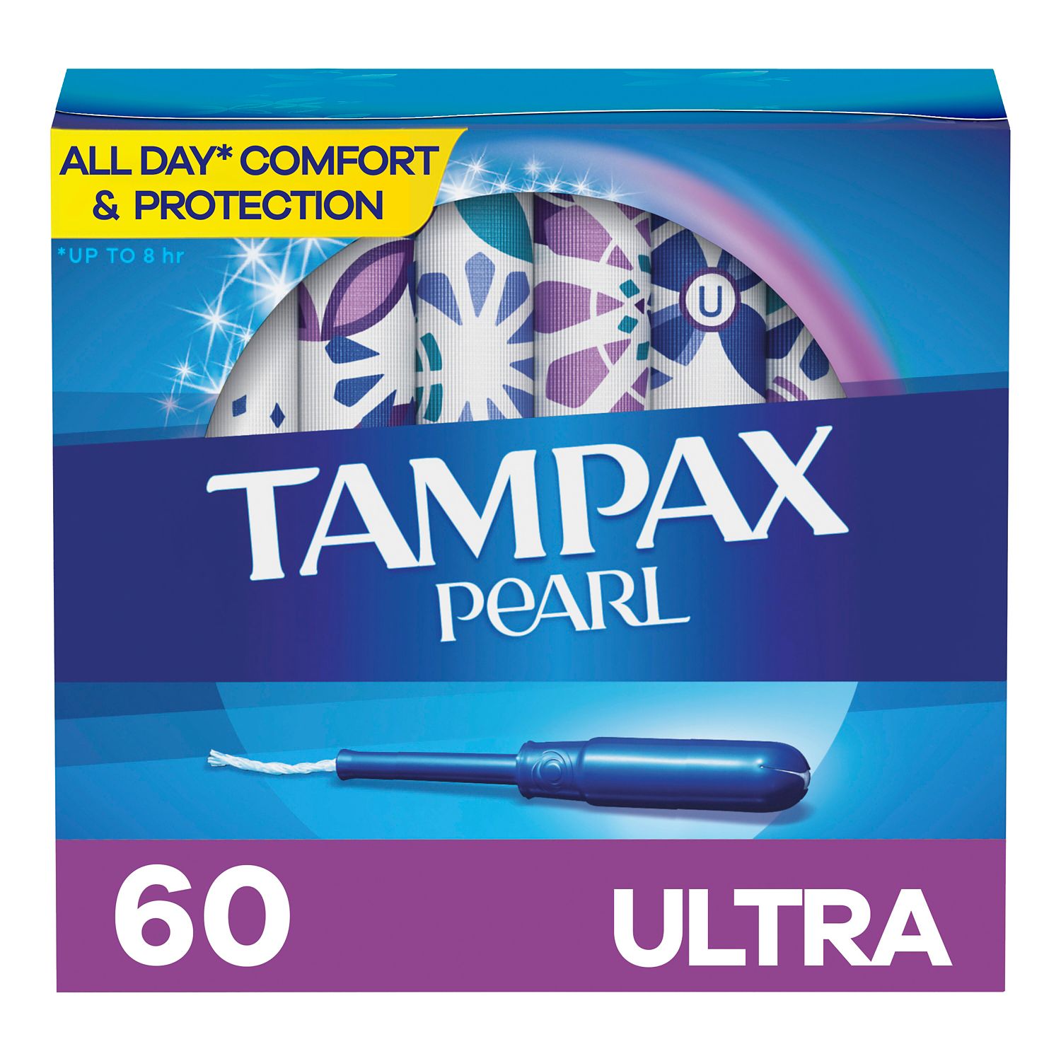 tampax pearl tampons ultra absorbency with leakguard braid, unscented, 18 count