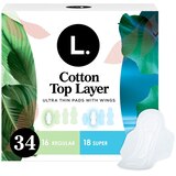 L. Ultra Thin Pads Duo Pack, Regular/Super, 34 CT, thumbnail image