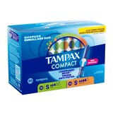 Tampax Compact Tampons, Super/Super Plus Duo Pack, 30 CT, thumbnail image