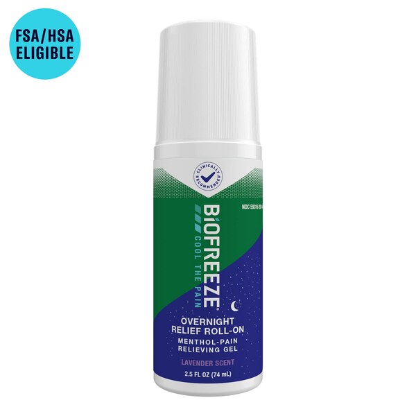 Biofreeze Overnight Joint and Muscle Pain Relief Roll-On, 2.5oz