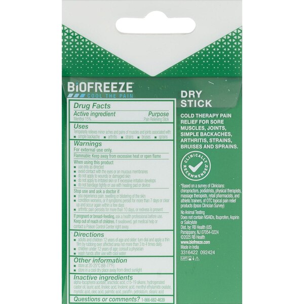 Biofreeze Dry Stick, 1 CT