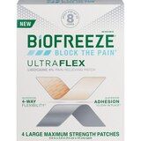 Biofreeze Ultraflex Lidocaine Pain Relieving Patch, 4 CT, thumbnail image