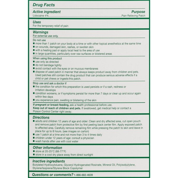 Biofreeze Ultraflex Lidocaine Pain Relieving Patch, 4 CT