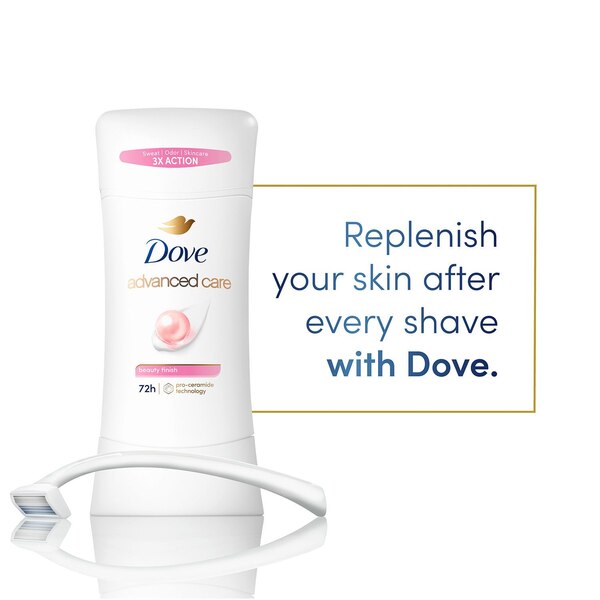 Dove Advanced Care 48-Hour Antiperspirant & Deodorant Stick, Beauty Finish, 2.6 OZ