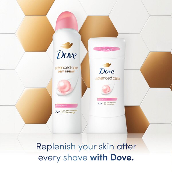 Dove Advanced Care 48-Hour Antiperspirant & Deodorant Stick, Beauty Finish, 2.6 OZ