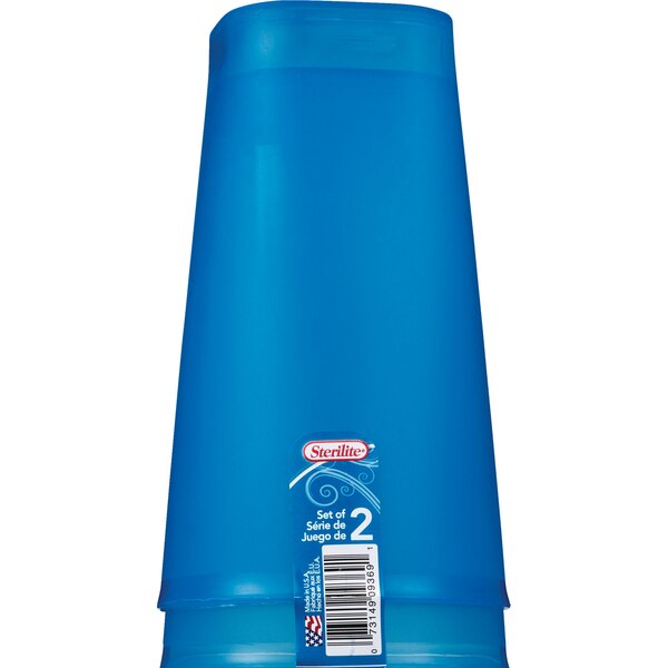 Sterilite Blue Plastic Cups, 30OZ, 2CT