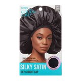 KISS Colors & Care Silky Satin Day & Night Cap, Black, Super Jumbo , thumbnail image